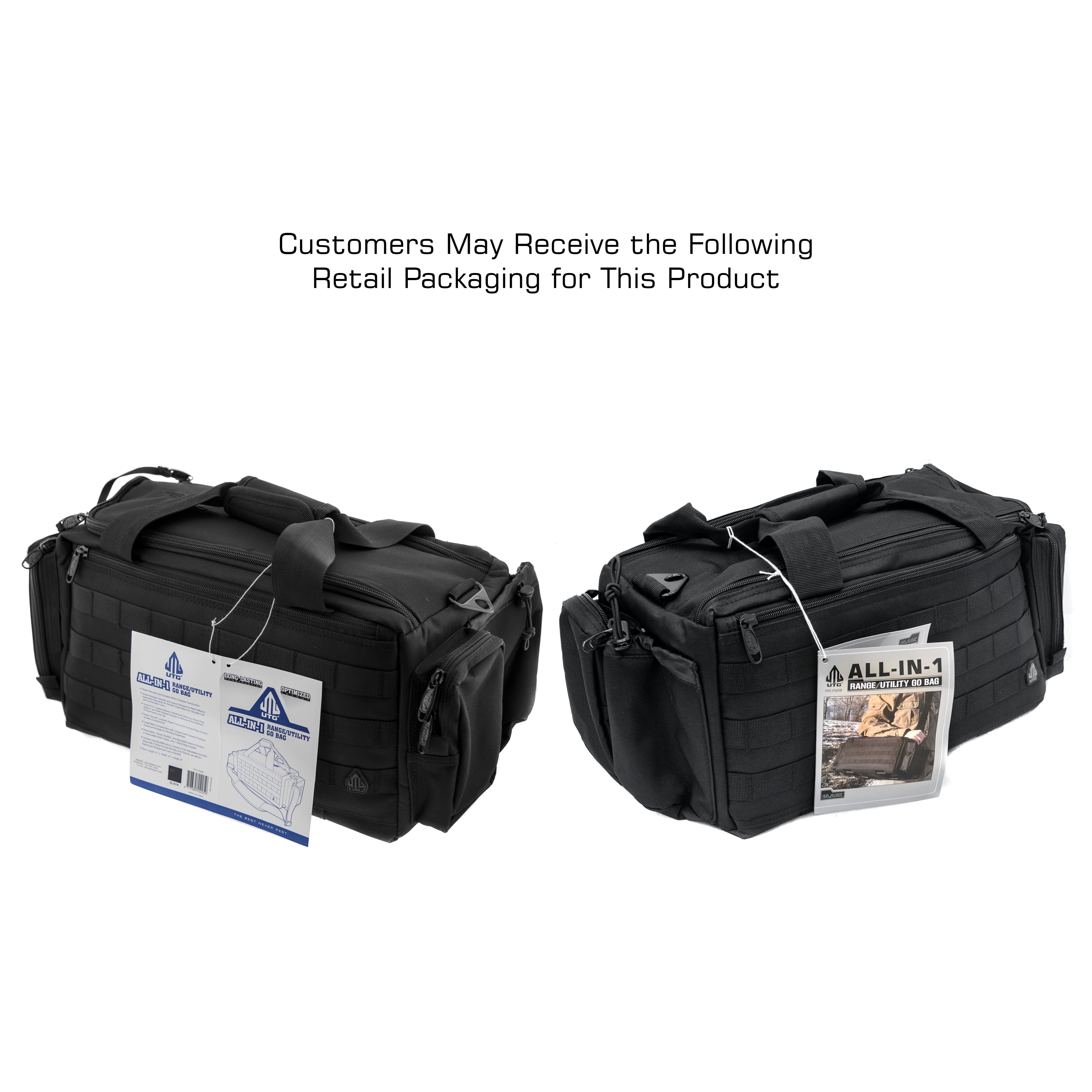 UTG All-in-1 Range/Utility Go Bag, 21"x9"x8",Black