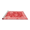 thumbnail image 2 of Ahgly Company Machine Washable Indoor Round Oriental Red Modern Area Rugs, 6' Round, 2 of 4