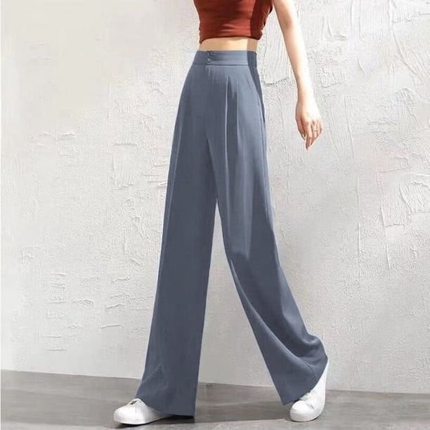 WILLBEST Pantalones Casuales de Mujer, de Cintura Alta, Rectos y con Múltiples Bolsillos, Ideales para el Trabajo y La Comodidad Diaria. XXXXL