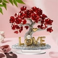 thumbnail image 3 of Arbre de Roses Rouges de la Saint-Valentin 2D Plat en Acrylique Décoration pour la Maison Ornement Décoration de la Saint-Valentin, 3 of 7