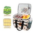 thumbnail image 2 of FORMRS Insulated Cooler Bag 24 Cans Capacity Soft Leakproof Lunch Box with Side Pockets, Hand Drawn Pumpkin, 2 of 7