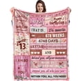 thumbnail image 1 of LHSHID 13 Year Old Girl Birthday Creative Blanket Gift 30x40in, 1 of 7