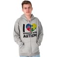 thumbnail image 5 of I Love Someone with Autism Puzzle Zip Up Hoodie Men's Women's Brisco Brands S, 5 of 6