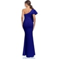 thumbnail image 2 of HSHDLDF Women's One Shoulder Ruffled Split Mermaid Evening Gown Cocktail Long Formal Dress, 2 of 6
