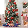 thumbnail image 4 of 4th of July Tree Skirt Xmas Tree Skirts Mat for Holiday Party Indoor Outdoor Home Office Decoration, 36 Inch, 4 of 6