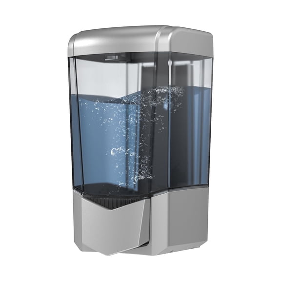 Plussen Soap Dispenser 20oz/600ml Wall-Mounted ABS Material Gel/Liquid for Home & Commercial, Sliver