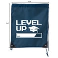 thumbnail image 2 of Senior Graduation Drawstring Backpacks Personalized Party Favor Cinch Bags - Level Up Bar, 2 of 2