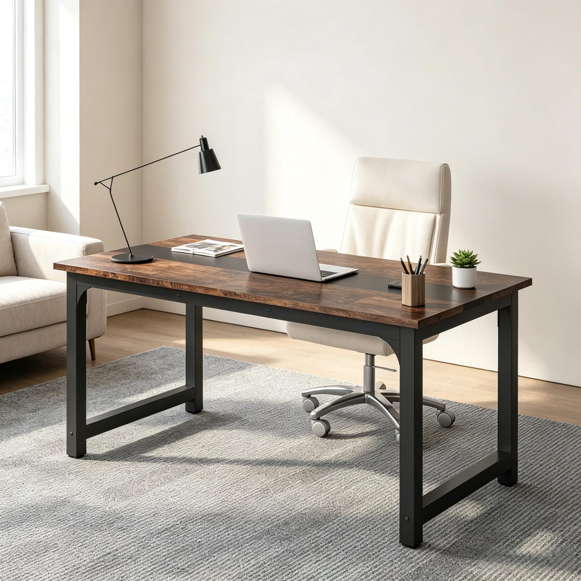 Minimalist Rectangular Conference Table, Meeting & Workstation Desk