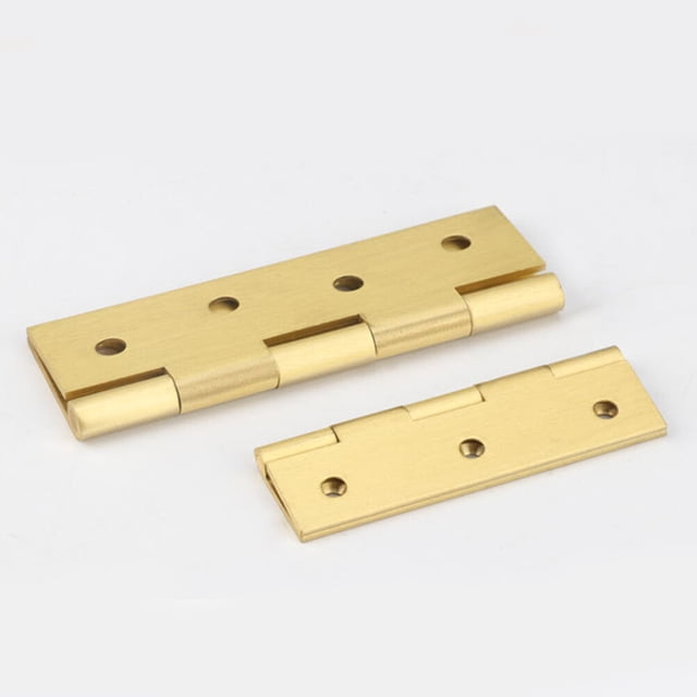 WEUVEB 6PCS Cabinet Door Hinge Copper Golden for Furniture Mute Operation