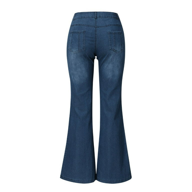 Shop Now Girls Navy Bell Bottom Jeans in Wholesale - Tradyl