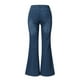 thumbnail image 5 of Pantalones vaqueros acampanados con bordado destoryed para mujer, pantalones vaqueros con botones en la cintura y campana inferior Fridja  hfkajh103293, 5 of 9