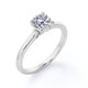 thumbnail image 4 of JeenMata Impresionante Anillo para Mano Derecha con Solitario de 1 Quilate de Talla Brillante Redonda Engastada en Garras en Baño de Oro Blanco de 18 K sobre Plata, 4 of 6