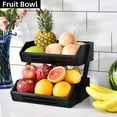 thumbnail image 2 of Bamboo Fruit Basket, 2 Tier Fruit Bowl for Kitchen, Fruit Stand Holder for Fruit and Vegetables Storage, Idea Home Kitchen Countertop Organizer, 2 of 15