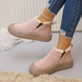 thumbnail image 5 of Women's Boots Round Toe Low Heel Ankle Short Boots Women's Casual Versatile Fashionable Fall Winter Trendy Snow Boots, 5 of 10