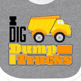 thumbnail image 4 of Inktastic I Dig Dump Trucks Boys or Girls Baby Bib, 4 of 4