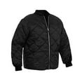 thumbnail image 2 of Rothco Diamond Nylon Quilted Flight Jacket, Black, S, 2 of 4
