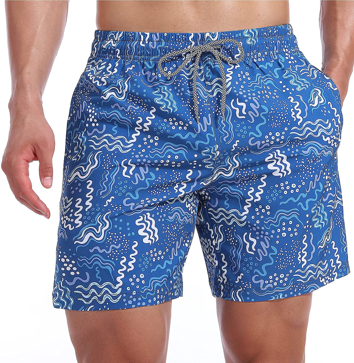 Biwisy Mens Swim Trunks Quick Dry Swim 