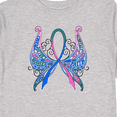 thumbnail image 4 of Inktastic Thyroid Cancer Awareness with Butterfly Ribbon Words Boys or Girls Long Sleeve Toddler T-Shirt, 4 of 5