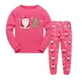 thumbnail image 3 of SAILEROAD-Conjunto de Pijama de Navidad para niños, ropa de dormir de algodón de manga larga, a rayas, 3 of 4