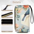 thumbnail image 5 of Womens Wallet Bifold Ladies Cluth Bag Wristlet Wrist Strap Long Purse Vintage Flowers Birds Design, 5 of 6