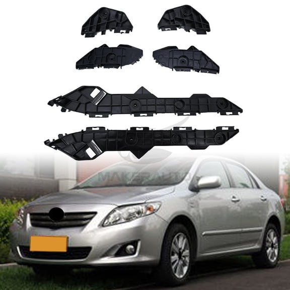 For Toyota Corolla 2009-2013 6Pcs Rear Bumper Support Brackets