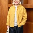 thumbnail image 2 of 2-3T Toddler Kids Boys Long Sleeve Solod Dress Shirt Gentleman School Uniform Tops Fashion Fall Winter Clothes12 Months 2T 3T 4T 5T 6T 7T 8T Little Kids, 2 of 9