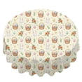 thumbnail image 2 of Easter and Easter Baskets Cream Yellow Pattern Round Tablecloth 60", Wrinkle-Resistant Wipeable Cover for Kitchen, Dining, Picnic & Patio, 2 of 6