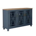 thumbnail image 3 of LIVILAND 55" Vintage Style Wood Kitchen Accent Buffet Sideboard Cabinet - Navy, 3 of 8