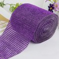 thumbnail image 2 of EeaseCA Sparkling Rhinestone Diamond Ribbon Mesh Roll for Wedding Cakes Birthday Party Decor Baby Shower Events and Arts and Crafts Projects 1 Yard x 4.7" (Purple), 2 of 3