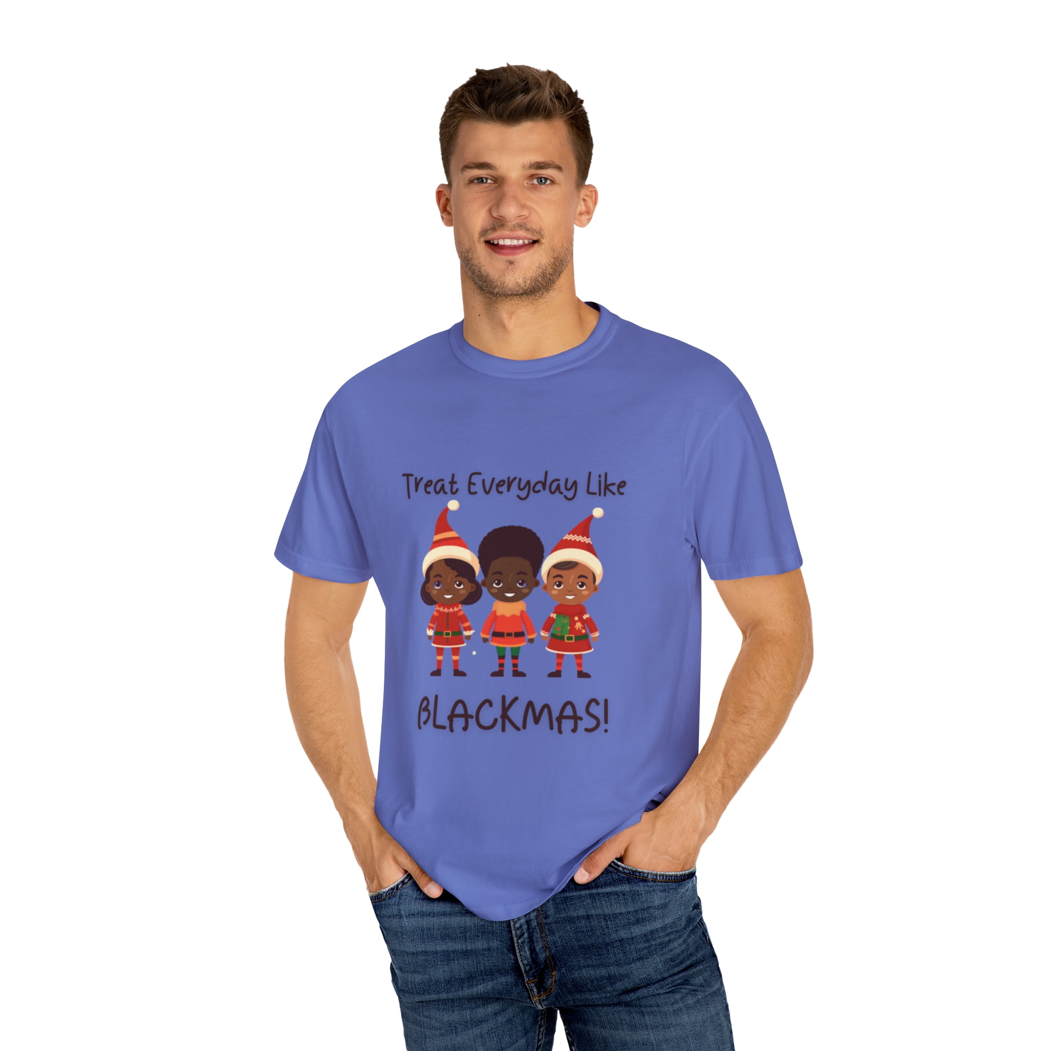 Black Elves Blackmas XMAS Unisex Garment-Dyed T-shirt