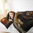 thumbnail image 3 of Feelyou Mid Century Witch Twin Comforter Sets, Boho Halloween Pumpkin Bedding Set, Black Reversible, 2 Pieces, 1 Comforter and 2 Pillowcases, 3 of 7