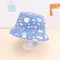 thumbnail image 1 of Gorro de pescador para bebé con estampado de algodón fresco, gorro de pescador para bebé con parte superior plana, parasol, 1 of 6