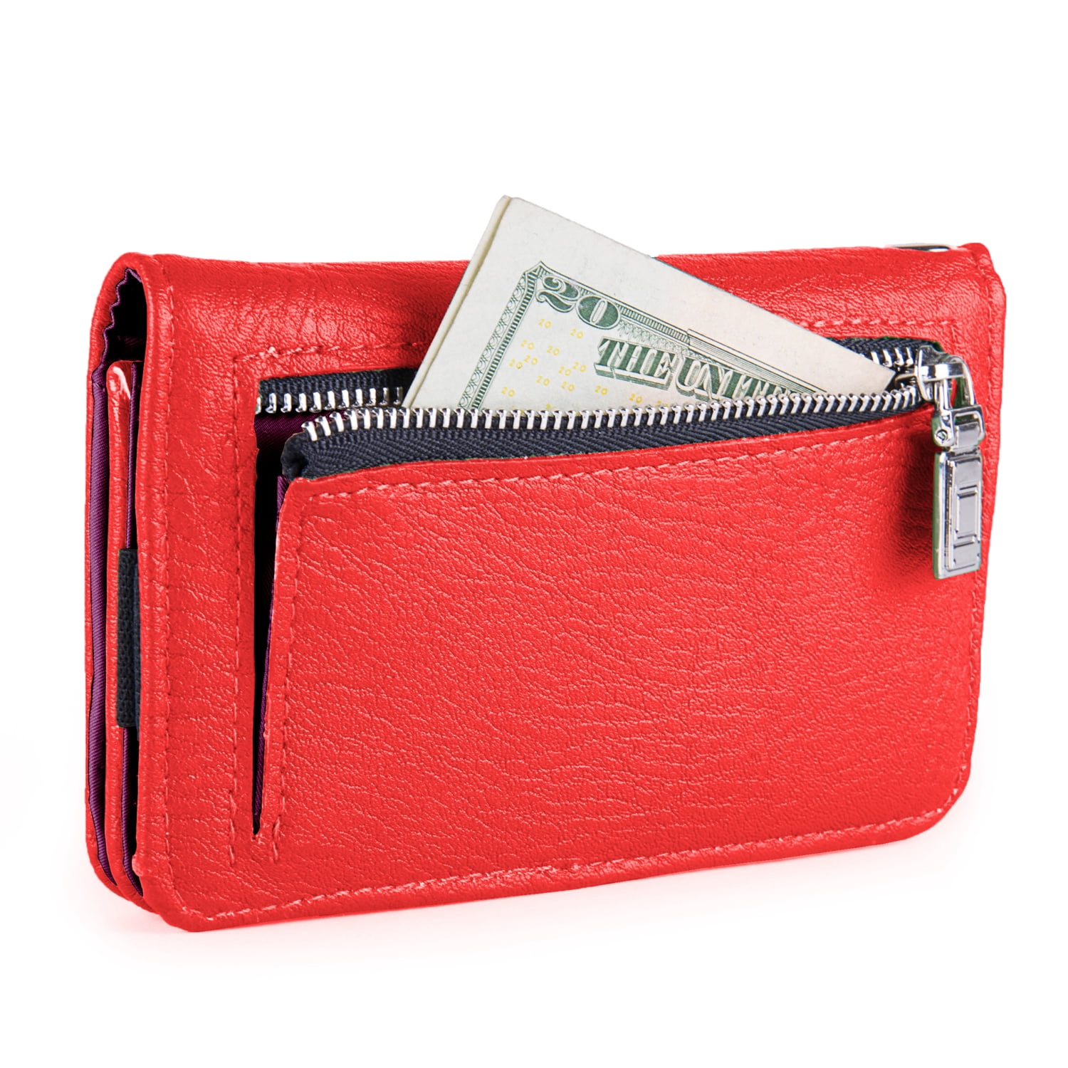 Women Clutch Wristlet Wallet Case with Phone Compartment (Pink)