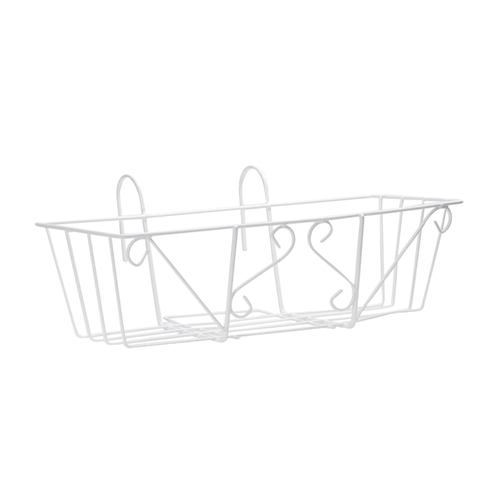 SEWCHICS Hanging Flowerpot Racks Planter Iron White 1Pcs