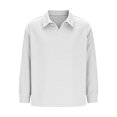thumbnail image 6 of Yaoyar Mens Solid Color Long Sleeve Lapel Long Sleeved Shirt Breathable Versatile Casual Pullover Top Classic Button Down Golf Shirt Fashion Casual Moisture Wicking Shirts, 6 of 8