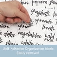 thumbnail image 3 of Home Organization Labels,168PCS Food Label Stickers, Preprinted Label Stickers for Kitchen Pantry Storage and Cleaning,Water & Oil Proof Pantry Label Stickers for Jars, Canisters,Boxes,Bins, Black, 3 of 5
