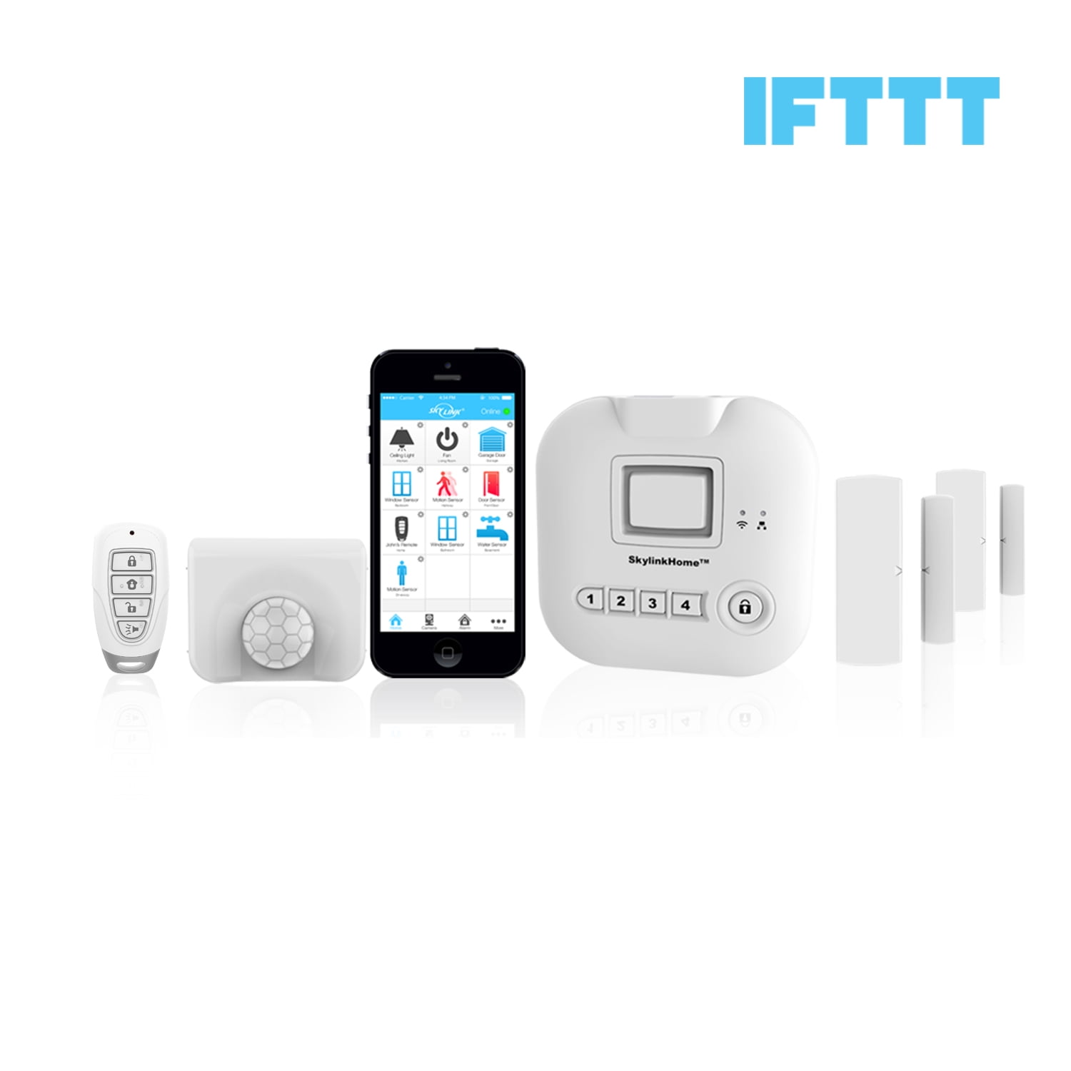 SK-200 SkylinkNet Connected Home Alarm Security & Home Automation System  iOS iPhone Android Smartphone App Compatible with No Monthly Fees