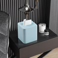 thumbnail image 6 of ABCISI PU Leather Tissue Box Cover with Magnetic Closure, Waterproof and Scratch-Resistant, Square Tissue Box Holder with Rounded Edges Design for Bedroom,Living room,Bathroom and Office(Blue,Square), 6 of 13