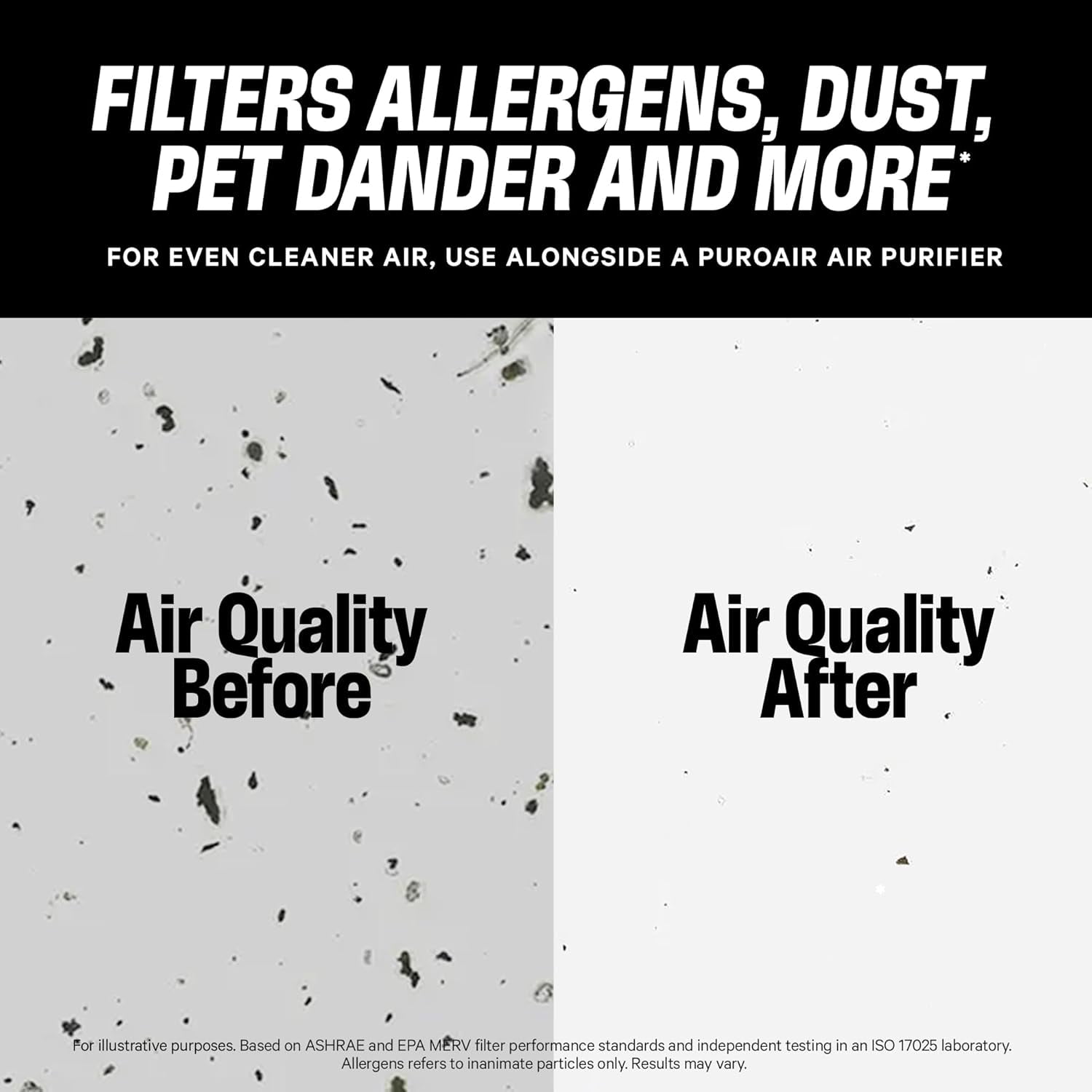 PuroAir Mega Filter - MERV 13 20x20x1 Air Filters for Home (4 pack)