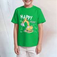 thumbnail image 2 of TOWED22 Boys Fashion T-Shirts Short Sleeve Crew Neck Graphic Tees Trendy Prints Cotton Casual Tops for Kids(Green,3-4 Y), 2 of 4