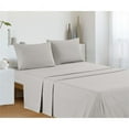 thumbnail image 2 of Luxen Home 4pc Microfiber Sheet Set Solid Light Gray Queen, 2 of 3