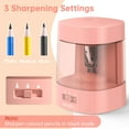 thumbnail image 2 of Deli Electric Pencil Sharpener,Suitable for No.2 Pencils Colored Pencils, USB & Battery Operated，Light Pink, 2 of 6