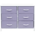 thumbnail image 2 of SolaceHue Dresser with 6 Drawers - Furniture Storage Tower Unit for Bedroom, Hallway, Closet, Office Organization - Steel Frame, Wood Top, Easy Pull Fabric Bins (6-Drawer, Pastel Purple), 2 of 7
