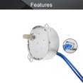 thumbnail image 3 of HUGFEGWE 2Pcs Synchronous Motor AC 110V 0.8-1RPM Turntable Motor CW/CCW Direction 4W TYC-50 D Shaft CJB91-112313, 3 of 7