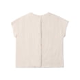 thumbnail image 5 of MiniMoi 2 Piece Kids "Set The Sail" 100% Cotton Embroidered Shorts Set, 5 Years, Sea Salt, 5 of 6
