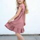thumbnail image 4 of Vestido sin mangas de cuello redondo para niños, de verano, de color liso, con hombros descubiertos, cuello redondo, vestido de princesa, vestido transpirable para niños, parte superior de poliéster p, 4 of 5