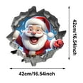 thumbnail image 3 of 3D Look Christmas Wall Stickers Santa Claus Snowman Reindeer Break Through Wall Design Removable PVC Wall Decals for Bedroom Living Room Home Holiday Decor, 3 of 6