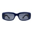 thumbnail image 3 of Lunettes de Soleil Rétro Rectangulaires à Monture Épaisse pour Femmes Bleu, 3 of 4