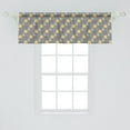 thumbnail image 2 of Ambesonne Fox Valance Pack of 2, Scandinavian Inspired Spruces, 54"X18", Dimgray Pale Orange, 2 of 3