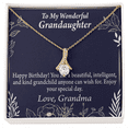 thumbnail image 2 of To My Granddaughter Granddaughter Birthday Alluring Ribbon Necklace Message Card, 2 of 20